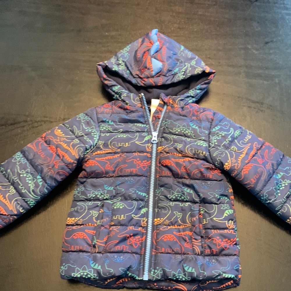Little Me Blue Dinosaur Print Jacket